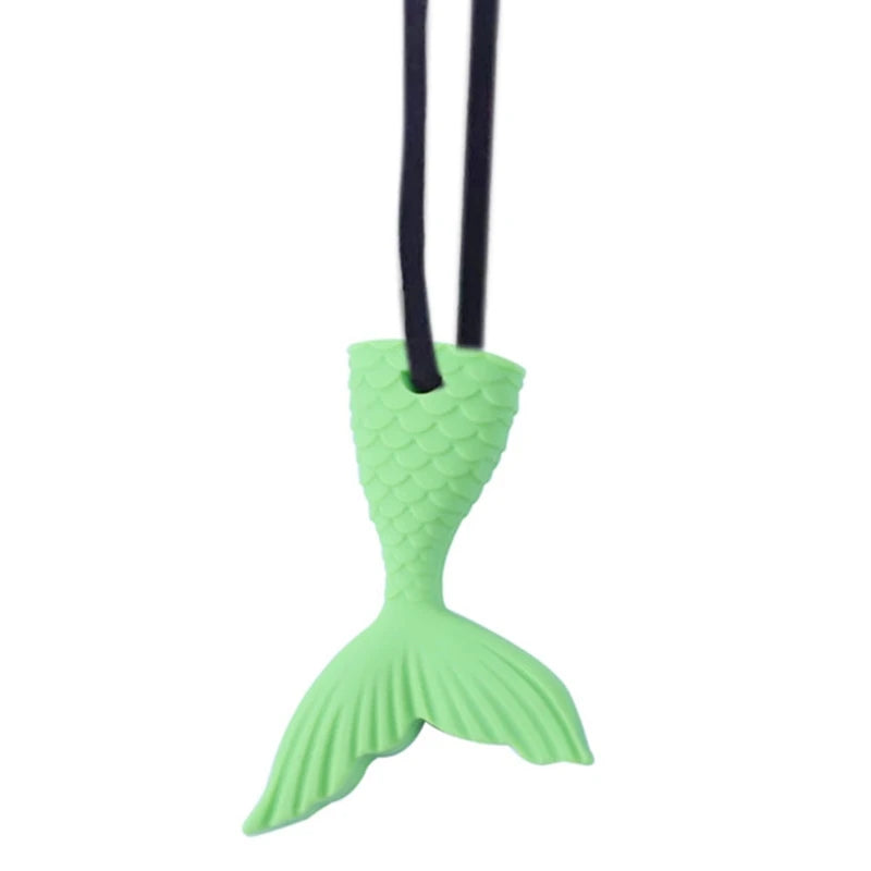 Collar sensorial para masticar, paquete de colgante de silicona para masticar, juguete de entrenamiento y desarrollo para bebés en dentición, autismo y ansiedad.
