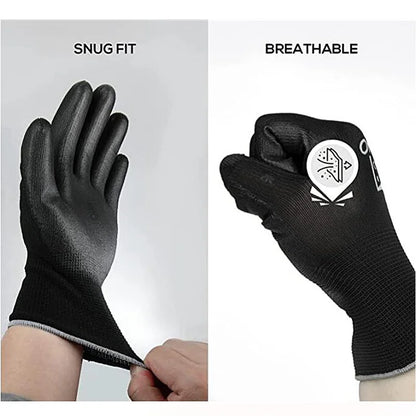 24Pieces/12Pairs Professional Working Protective Gloves For Men Construction Women Garden Nylon Running Glove Obtained CE EN388.