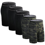 5Pcs Set Long Boxer Men Underwear Male Underpants Panties Sexy Clavin Underware Calzones BoxerShorts Boxer Shorts Homme Trunk