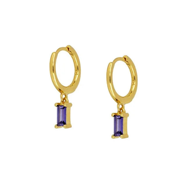 CANNER 925 Sterling Silver French Punk Hip-Hop Geometric Small Hoop Earrings for Women Gold Silver Party Jewelry Accessories