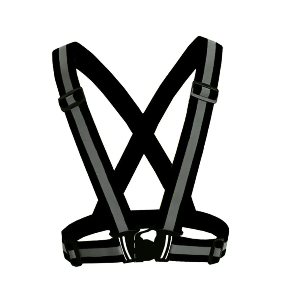Highlight Reflective Straps Night Running Riding Clothing Vest Adjustable Safety Vest Elastic Band For Adults and Children
