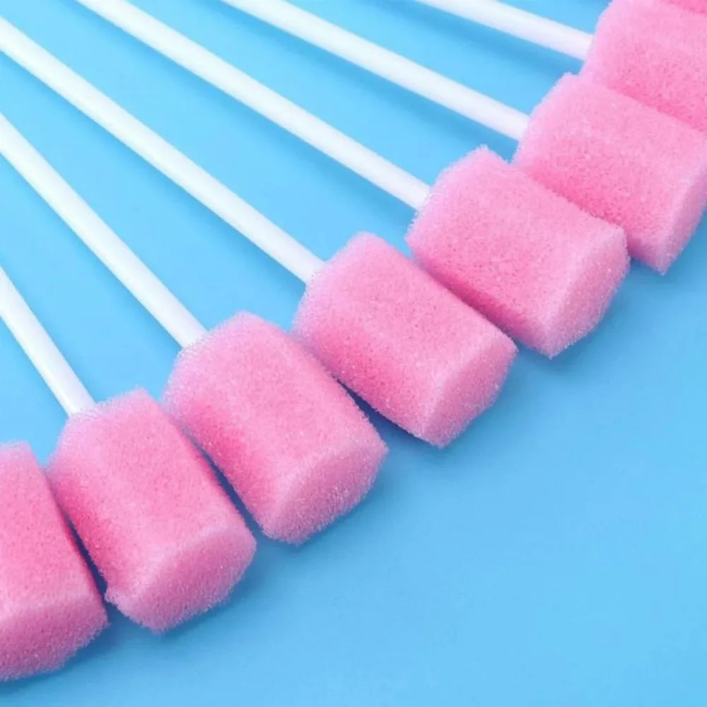 100PCS/Bag 13.5cm Oral Care Swab Mouth Disposable Sponge Head Dental Swabstick Oral Medical Use Oral Care For Mouth CleaningTool