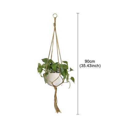 Macrame Handmade Plant Hanger Baskets Flower Pots Holder Balcony Hanging Decoration Knotted Lifting Rope Home Garden Supplies