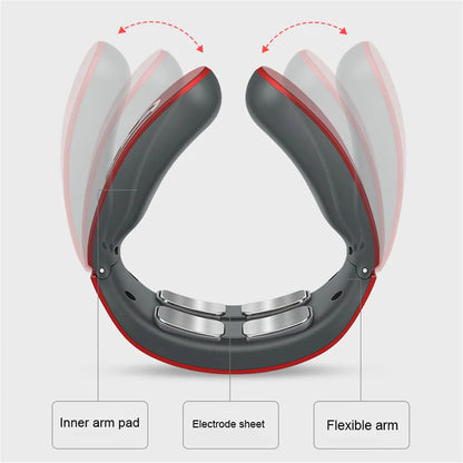 Electric Neck and Shoulder Pulse Massager 6 mode 9 levels Adjustable Heat Cervical Vertebra Relax Pain Relief Kneading Machine