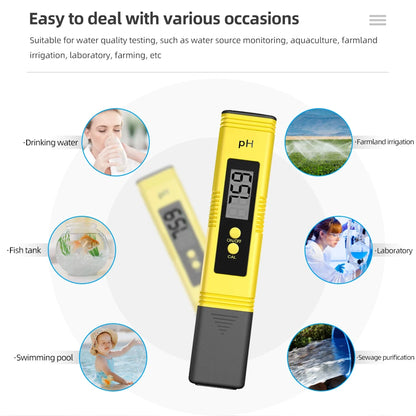 Medidor de TDS 0-9990 ppm Medidor de pH digital 0,01 pH Medidor de agua de alta precisión con bolígrafo Medidor de TDS y pH 0-14 pH Medidor de PPM LCD Filtro de acuario