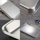 Rectangle Steamed Sausage Noodles Storage Trays Stainless Steel Fruit Dish Restaurant Hotel Kitchen Pastry Food Baking Plates