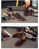 2024 Spring Suede Leather Men's Oxford Casual Shoes Classic Sneakers Comfortable Footwear Dress Shoes Large Size Flats