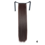32inches Synthetic Ponytail Hair Extension Clip in Fake Wig Hairpiece Blonde Wrap Around Pigtail Long Smooth Overhead Pony Tail