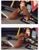 2024 Spring Suede Leather Men's Oxford Casual Shoes Classic Sneakers Comfortable Footwear Dress Shoes Large Size Flats