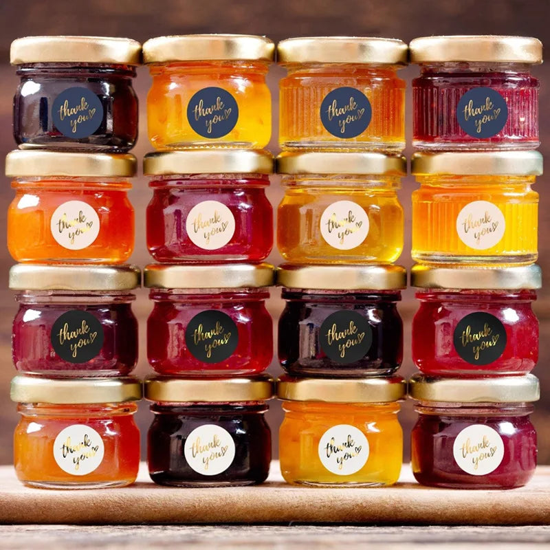 50-500pcs 1inch Blue Thank You Stickers For Envelope Sealing Labels Stationery Supplies Handmade Wedding Gift Decoration Sticker