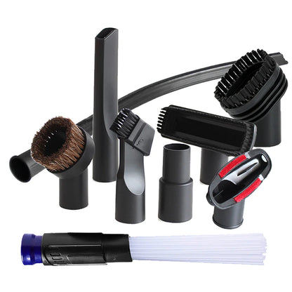 Boquilla de aspiradora universal con cabezal de cepillo de succión para aspiradoras de 32 mm, 35 mm, 1 1/4 pulg. y 1 3/8 pulg., accesorio para rincones de cama y sofá.