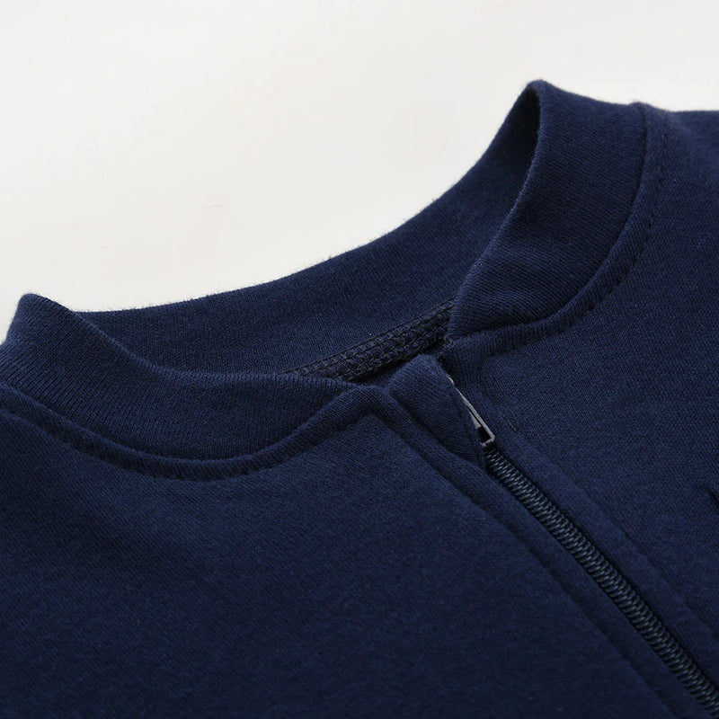 100% Cotton Newborn Baby Clothes Solid Color Jumpsuit Rompers Zipper Infant Boys Girls Spring Bottoming Shirt Jumpsuits Footed