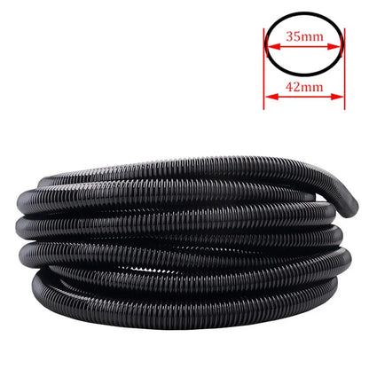 Vacuum Cleaner Thread Hose Inner 35mm/Outer 42mm Bellows Straws Durable Flexible Soft Pipe Replacement Vacuum Cleaner Tube Black