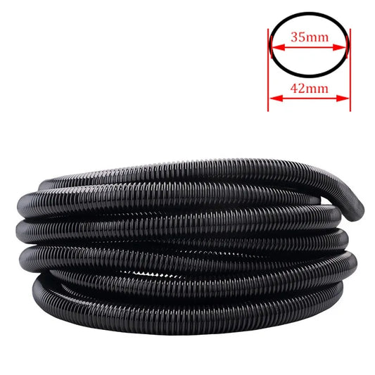 Vacuum Cleaner Thread Hose Inner 35mm/Outer 42mm Bellows Straws Durable Flexible Soft Pipe Replacement Vacuum Cleaner Tube Black