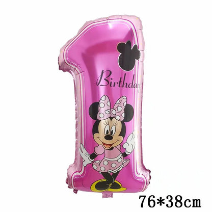Globos gigantes de Mickey y Minnie Mouse, dibujos animados de Disney, globos de aluminio, baby shower, decoraciones para fiestas de cumpleaños, juguetes clásicos para niños, regalo de globo aerostático 