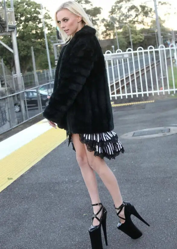 Zapatos de mujer de alta calidad, para novia, boda, sexys, para discoteca, tacones finos de 20 cm, plataforma impermeable, talla grande