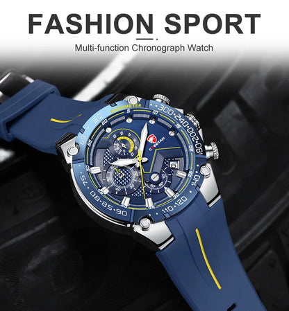 CHEETAH New Watches Mens Luxury Brand Big Dial Watch Men Waterproof Quartz Wristwatch Sports Chronograph Clock Relogio Masculino