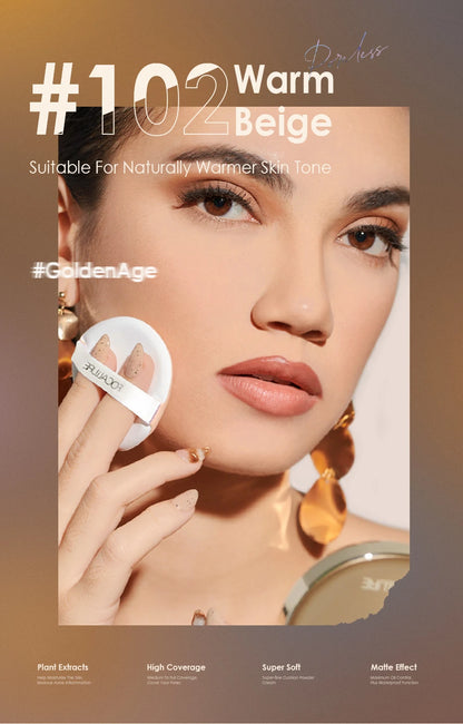 FOCALLURE Air Cushion Poreless BB Cream Resistente al agua Corrector facial iluminador de larga duración Base mate Cosméticos con borla