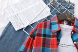 Casual Women's Plaid Shirt 2025 Spring Autumn New Ladies Loose Blouse and Tops Female Long Sleeve Shirts Fresh Checked Clothes