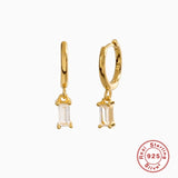 CANNER 925 Sterling Silver French Punk Hip-Hop Geometric Small Hoop Earrings for Women Gold Silver Party Jewelry Accessories