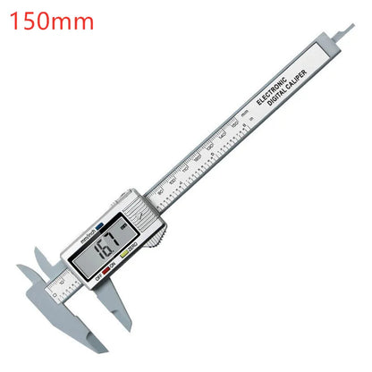 Calibrador digital electrónico de fibra de carbono, calibre Vernier, micrómetro, herramienta de medición, regla digital, 150 mm y 100 mm