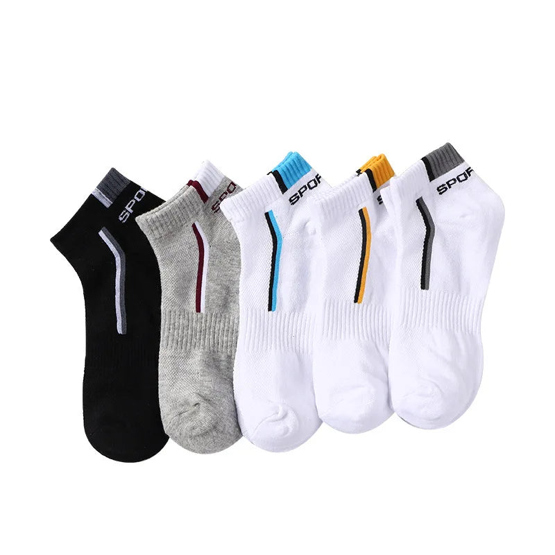 10 Pairs Men's Socks Stretchy Shaping Teenagers Short Sock Suit for All Season Non-slip Durable Male Socks Calcetines Hosiery