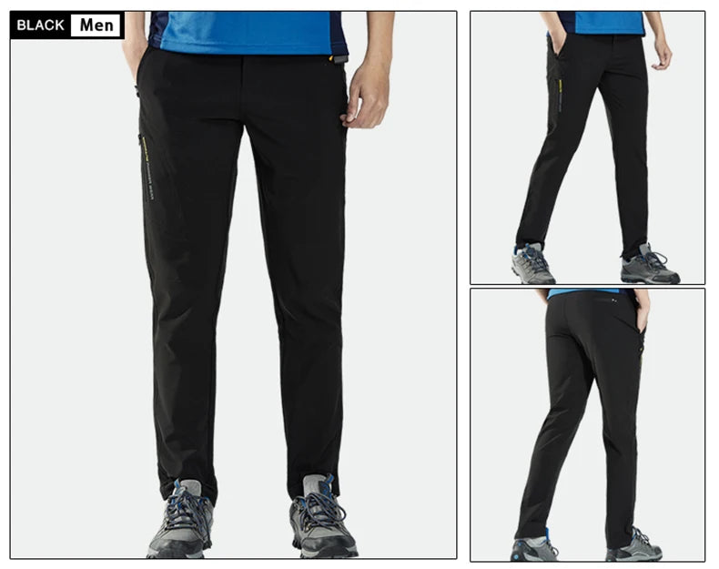 LNGXO Hiking Pants Men Quick Dry Trekking Camping Climbing Running Outdoor Rain Pants Stretch Breathable Elasticity Trousers Men