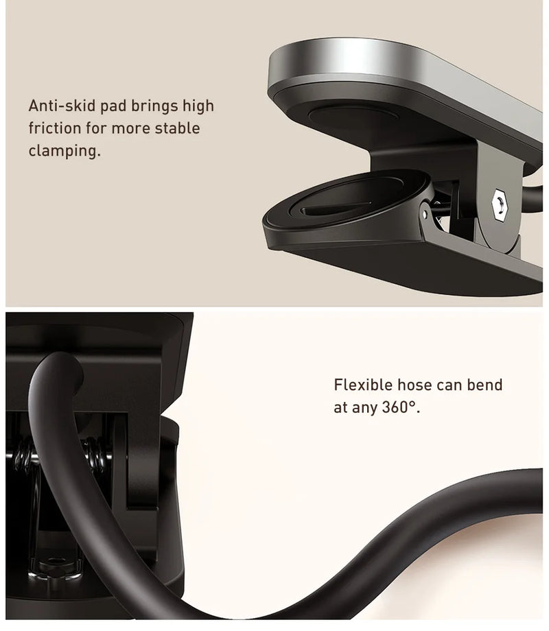 Baseus Led Desk Lamp Clip-On Night Light Reading Computer Keyboard illuminated Eye Protection Lamp With USB Charging For Bedroom