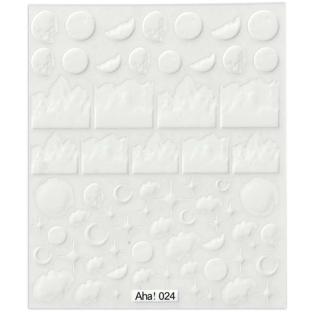 42Model Sticker Nail Decal 3D Adhesive Patch,Smile/Animal/Flower Nail Art Decorations Manicure Sticker Easter Day Design Decal-