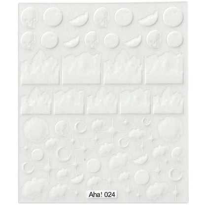 42Model Sticker Nail Decal 3D Adhesive Patch,Smile/Animal/Flower Nail Art Decorations Manicure Sticker Easter Day Design Decal-