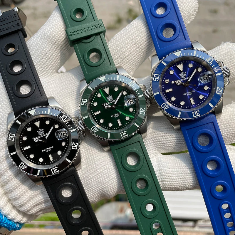 SD1953 Hot Selling Ceramic Bezel 41mm Steeldive 30ATM Water Resistant NH35 Automatic Mens Dive Watch Reloj