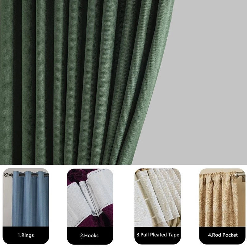 310cm Height Custom Made window 80% blackout curtain thickened cotton linen cutains for living room bedroom luxury curtains