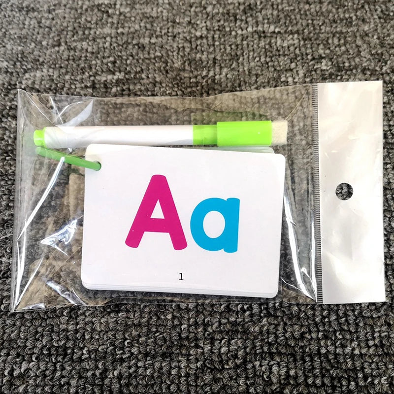 Flashcards com Primeiras Palavras para Crianças, Alfabetos, Cartões de Animais ABC, 1 Caneta, Aprendizagem Precoce, Brinquedos Educativos, Presentes para Crianças, 27