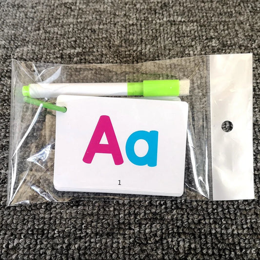 Flashcards with First Words for Kids, Alphabets, ABC Animal Cards, 1 Pen, Early Learning, Educational Toys, Gifts for Children, 27