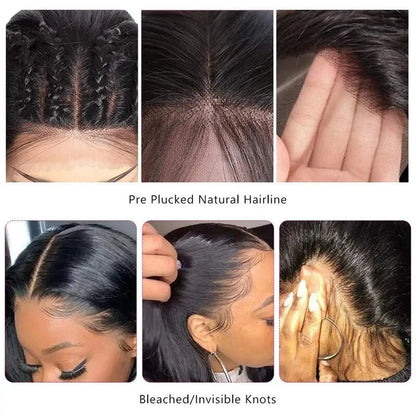 Hd Lace Frontal Wig 13x6 13x4 Lace Front Wig Human Hair 30Inch Bone Straight Transparent Lace Human Hair Wigs 4x4 HD Closure Wig