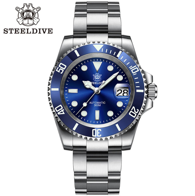 SD1953 Hot Selling Ceramic Bezel 41mm Steeldive 30ATM Water Resistant NH35 Automatic Mens Dive Watch Reloj
