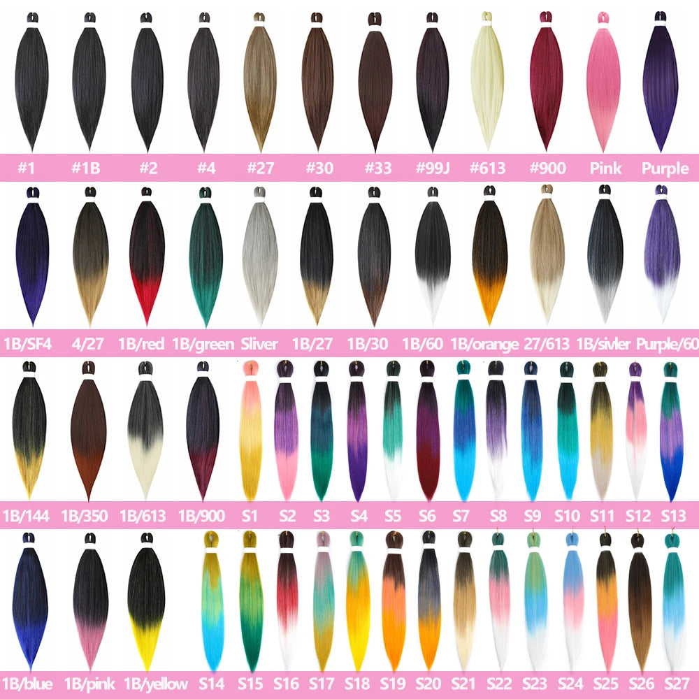 Long Easy Jumbo Tranças Extensões de cabelo sintético, Kanekalon para Crochet, Yaki Straight Trança, Box Cabelo Trançado, 20 ", 26", 30"