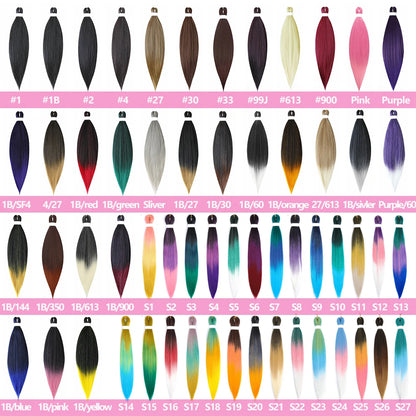 Long Easy Jumbo Tranças Extensões de cabelo sintético, Kanekalon para Crochet, Yaki Straight Trança, Box Cabelo Trançado, 20 ", 26", 30"