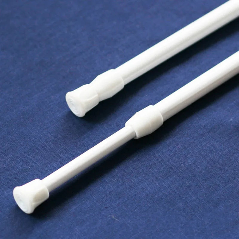 Barras de cortina de plástico extensibles para puerta, multifunción, fáciles de usar, ajustables, de 60 a 110 cm.