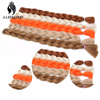 Alororo sintético jumbo trança cabelo 82 Polegada africano falso cabelo de alta temperatura fibra trança extensões de cabelo para mulher