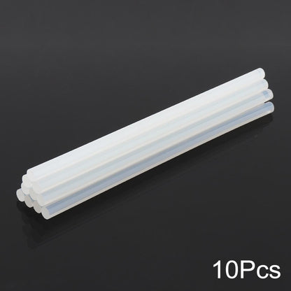 Pistola de pegamento termofusible, 10/20/50 barras de silicona transparentes para pistola de 7/11 mm, herramientas de bricolaje, almacenamiento para armarios de cocina