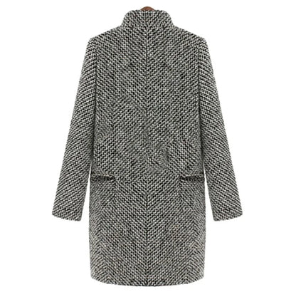 HOT!! Autumn Winter Women Coat Slim Fits Cardigan Warm Thicken Woolen Midi Coat warm woolen coat women long coat winter
