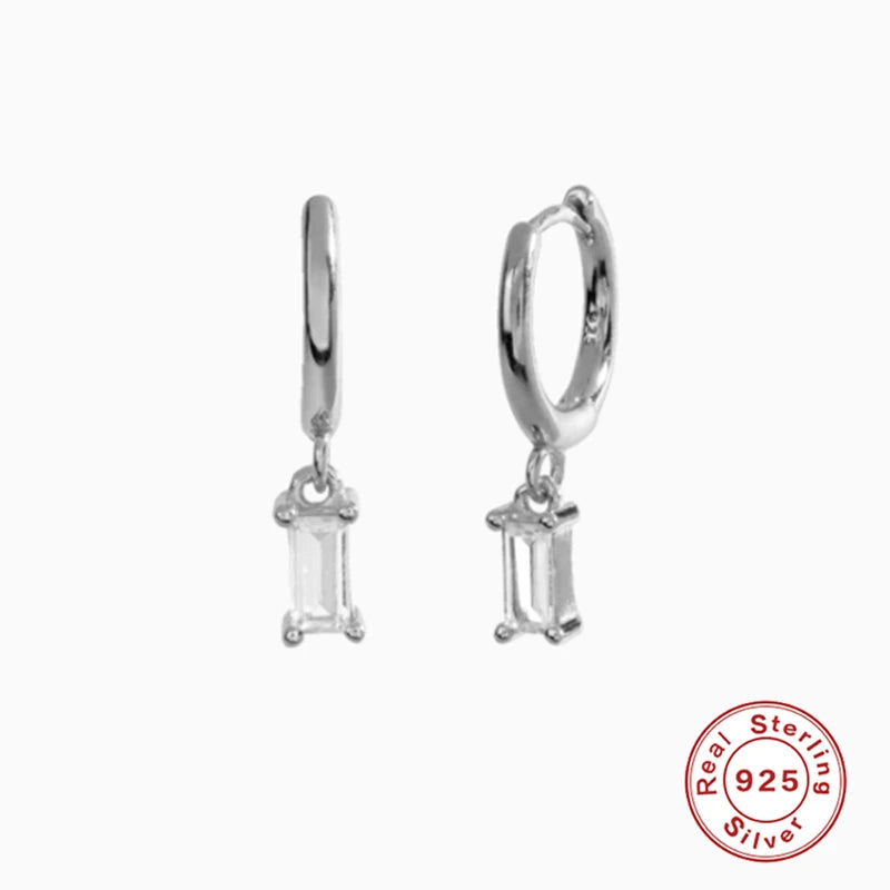 CANNER 925 Sterling Silver French Punk Hip-Hop Geometric Small Hoop Earrings for Women Gold Silver Party Jewelry Accessories