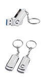Stainless Steel USB 3.0 USB Flash Drive 256GB 128GB Rotation Pen Drive 16GB 32GB 64GB Pendrive USB Memory Stick with Keychain