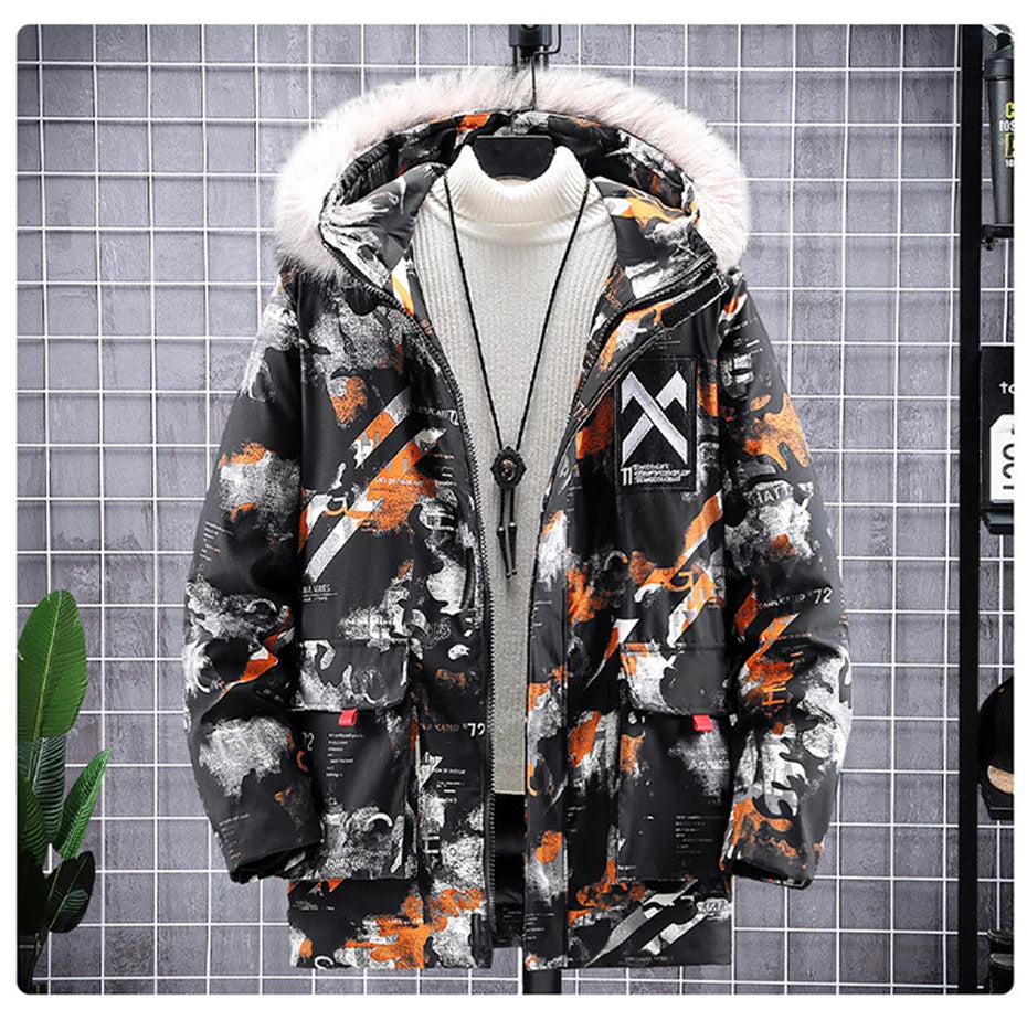 Men's Winter Parka 12XL 11XL 10XL Plus Size Jackets Men Fashion Thickened Camouflage Jacket Coat Male Outerwear Large Size Men