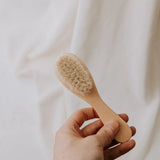 Newborn Baby Natural Wooden Boys Girls Soft Wool Hair Brush Head Comb Infant Head Massager Portable Bath Brush Comb For Kids