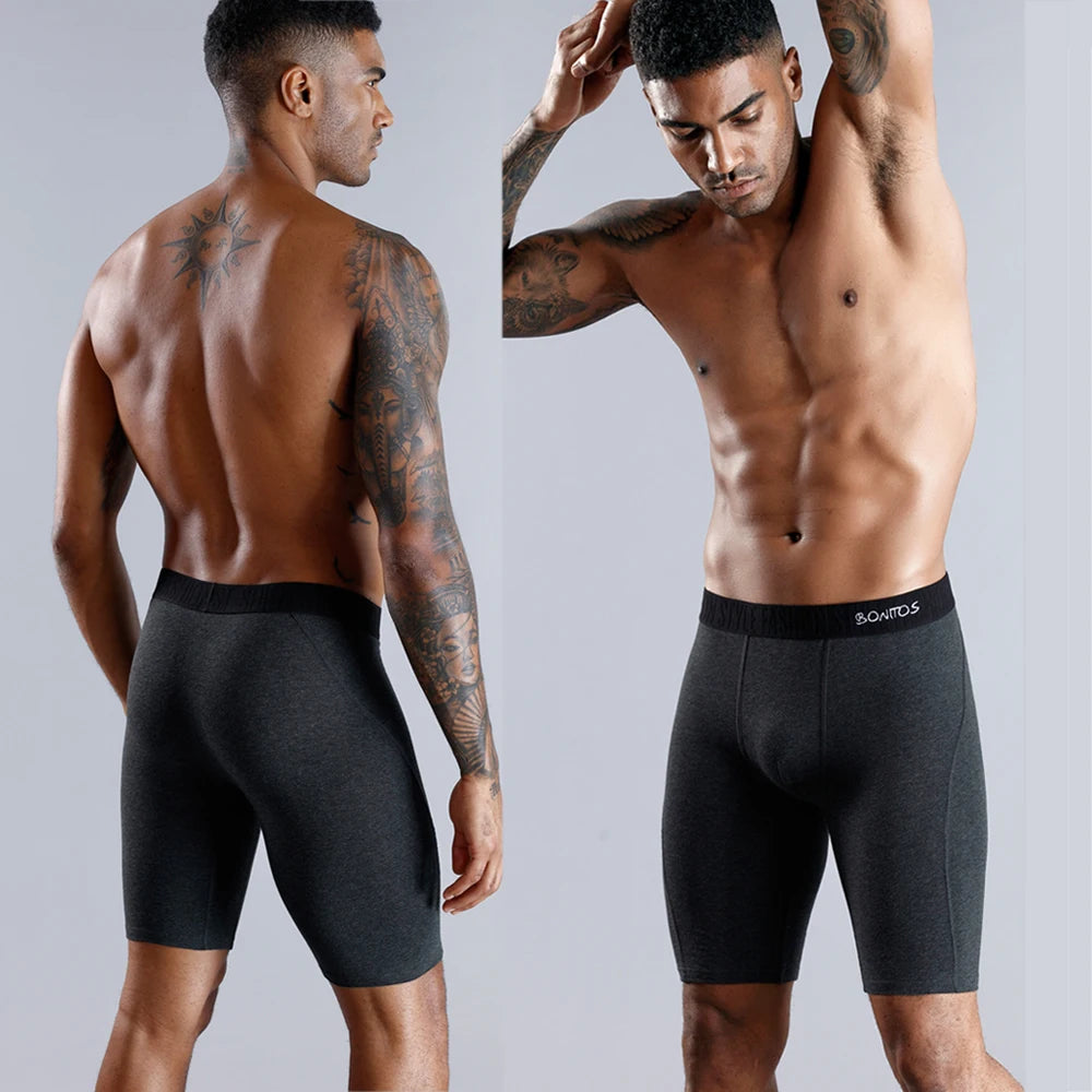 NICE Men Boxer Long leg Boxer Men Underwear Men Underpants Erkek Natural Cotton Sexy Boxer Shorts Top Brand Underwear Soft