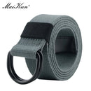 Maikun Tactical Canvas Men Belt High Quality Unisex Double D-Ring Buckle Waistband Casual Canvas Female Belt Fabric For Jeans