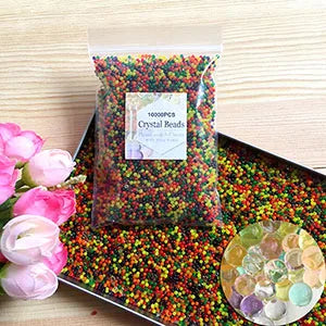 Crystal Soil Hydrogel Gel Polymer Water Beads, Growing Water Balls, Big Home Decor, Flower, Wedding Decoration, 10000Pcs Per Bag 