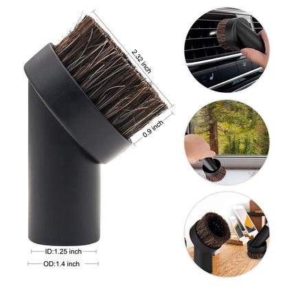 Boquilla de aspiradora universal con cabezal de cepillo de succión para aspiradoras de 32 mm, 35 mm, 1 1/4 pulg. y 1 3/8 pulg., accesorio para rincones de cama y sofá.